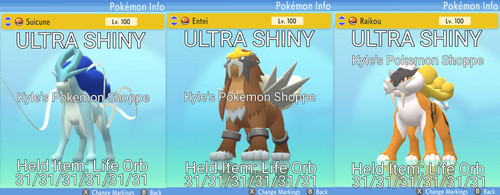 6iv shiny suicune - suicune, +