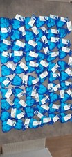 50 Sacchetti blu Organza 7x9 con etichetta personabilizzabile nascita battesimo