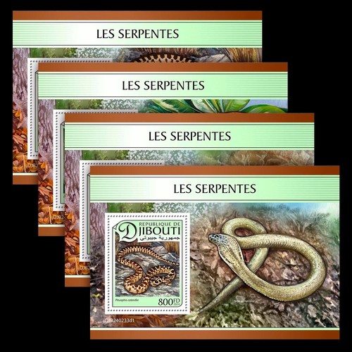 Francobolli serpenti mnh 2024 - francobolli,