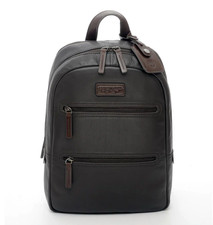 A.G.SPALDING & BROS Zaino Round Medium Tech Leather backpack IN PELLE MARRONE