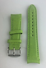 Cinturino Orologio Roccobarocco Nuovo Unisex Verde Pelle e Tessuto 22mm Fibbia