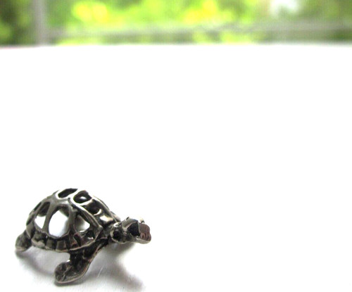 Tartaruga miniatura argento - miniatura, in