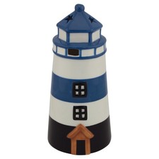 Faro Con Candela In Ceramica 23,5 Cm BLU Sea-Club