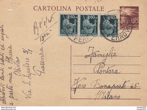Intero postale lire 1 - postale,