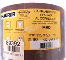 2x1 Mt Tela Carta Abrasiva al Corindone Maurer in Rotolo, Mrd, H: 115mm Grana 80