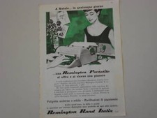 advertising Pubblicità 1957 REMINGTON PORTATILE