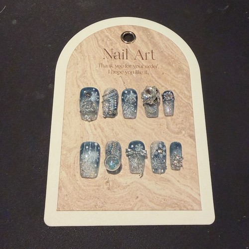 Blue diamond glitter press - diamond,