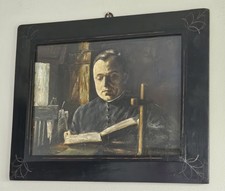 Dipinto olio tela antico - olio, su