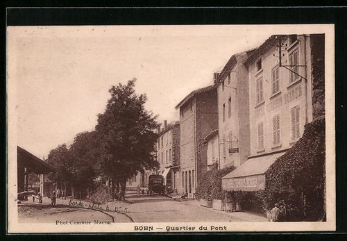 Cpa boen quartier pont - cpa,