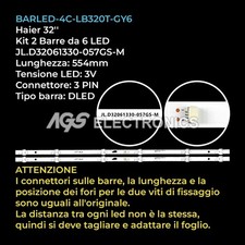 KIT 2 BARRE STRIP LED TV HAIER