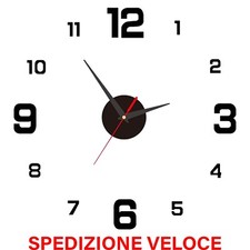 Orologio parete adesivo 3d - parete,