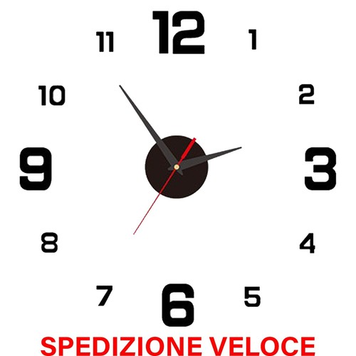 Orologio parete adesivo - orologio, 3d