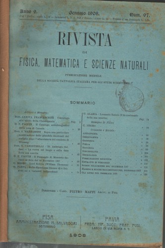 Rivista fisica matematica - rivista,