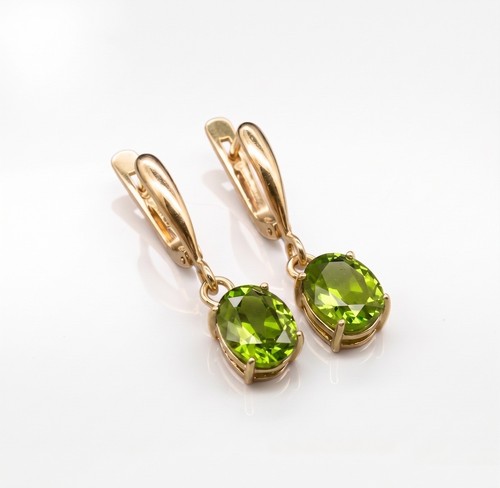 Orecchini cerchio con - con, peridoto