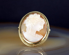 Anello oro 585 cammeo 17,4 mm