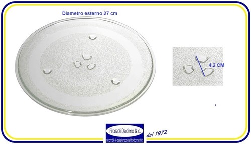 Piatto vetro microonde - vetro,