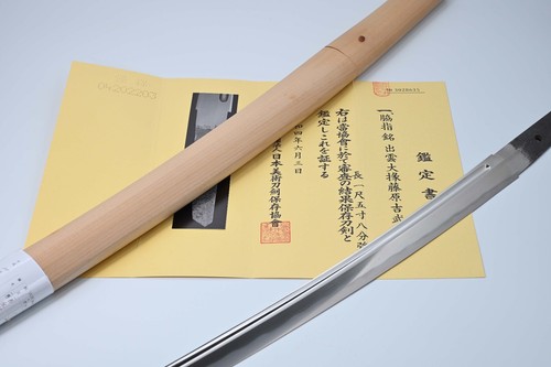 Wakizashi antica carta hozon