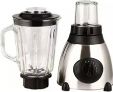 FRULLATORE 2 in 1 PULSE LAMA ACCIAIO 1000W INOX BROCCA VETRO 1,5lt GRANDE 1 PICC