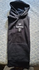  Supreme Cross Box Logo Hooded Sweatshirt Natural - Taglia L 