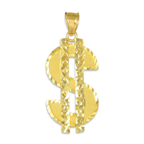 Ciondolo insegna dollaro oro