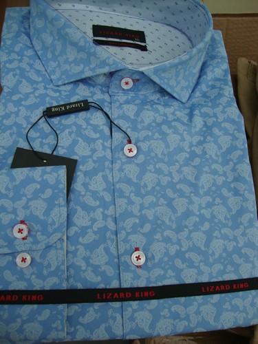 Camicia paisley blu - blu, pallido