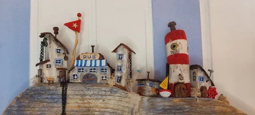 Villaggio con legno mare - di,