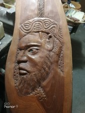 Quadro Africano Su Legno Intagliato. 