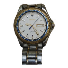 Seiko SQ 50 Quartz 7N43 7B50 Orologio da polso da uomo DayDate bicolore Sport