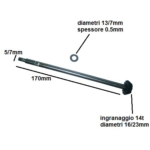 Albero con ingranaggio - con,
