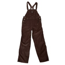Rara tuta in velluto a coste Levi's Silvertab 1997 vintage adulto grande orlo grezzo marrone	