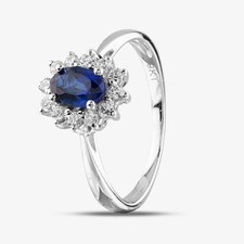Anello aureola oro bianco 9 kt
