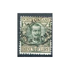 1910 - Italia Vittorio Emanuele III, lire 10, n. 91 usato. F/ Bottacchi. Cat. 60