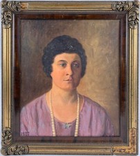 Quadro olio 1927 ritratto