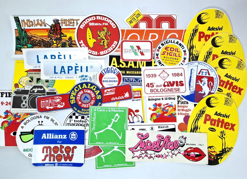 Lotto adesivi vintage anni - lotto,