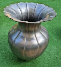 Antico grande vaso portavaso centrotavola in peltro x arredo casa o agriturismo