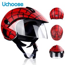 Casco Moto Bambino 3-9 Anni Cross Enduro MTB Scooter Spiderman Omologato DOT