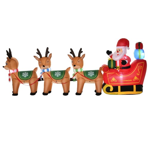 Homcom babbo natale gonfiabile - homcom,