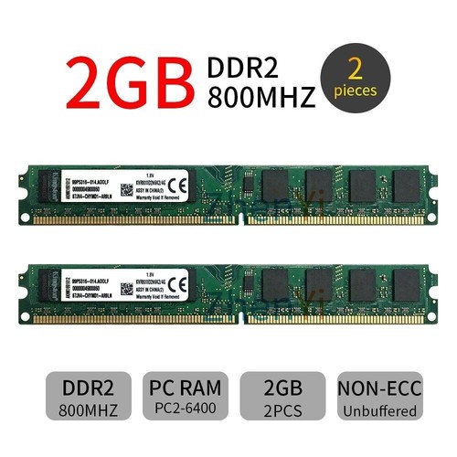2x2 800mhz ddr2 800 - gb, gb