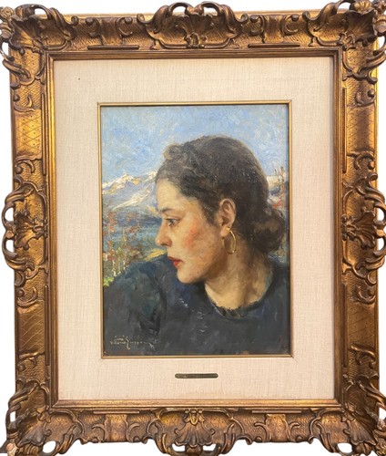 Dipinto olio tavola - olio, su