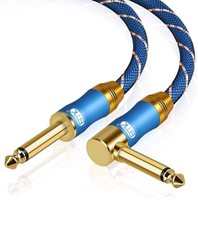 EMK Cavo per Chitarra Angolo Retto a Dritto 6,35mm Cavo Audio Mono da 1/4 '' 