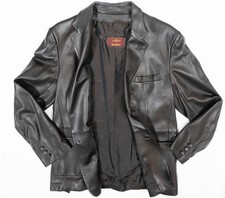 Giacca blazer pelle nera