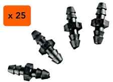 25 Pezzi - RACCORDO X TUBO CAPILLARE SPAGHETTO Ø 3,5 X 6 X IRRIGAZIONE A GOCCIA