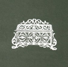 DISEGNO PER COSTRUZ. DI UNA CASSETTA PER GUANTI CON TRAFORO DELLA AMATI COD. 572