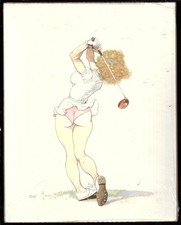 SEXY GOLFING GIRL POSTER BY