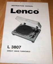 Manuale di istruzioni per giradischi Lenco L 3807