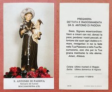 Santino Holy Card: S. Antonio