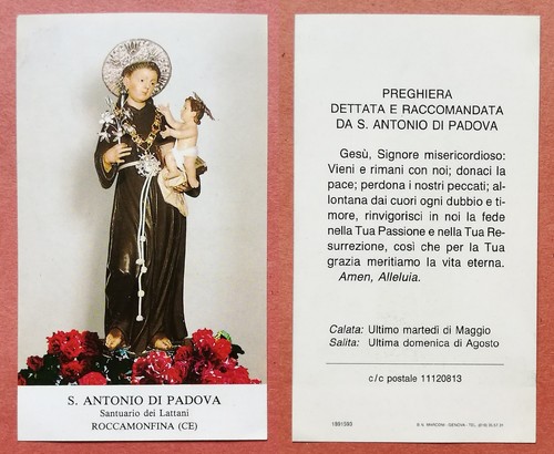 Santino holy card antonio - card:, s.