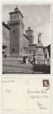 FERRARA - PARTICOLARE DEL CASTELLO E MONUMENTO A SAVONAROLA - VIAGG. -23239-