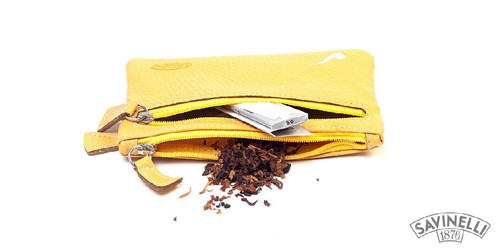 Yellow zip leather chop - 3,
