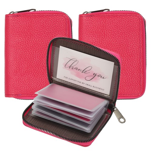 Leather credit card zip - leather,